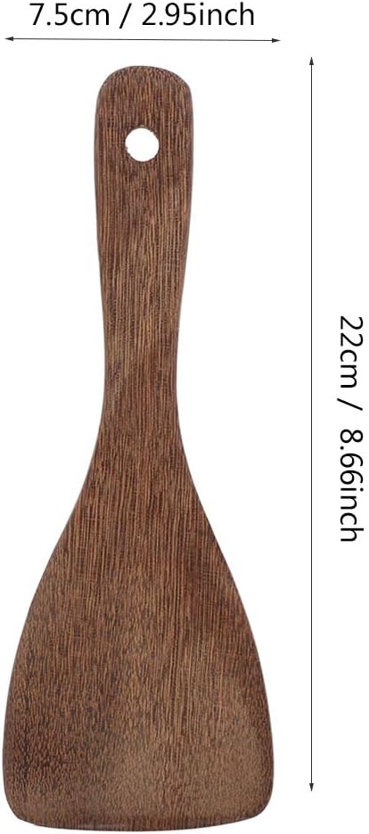 Espátula madera ancha para freír y voltear
