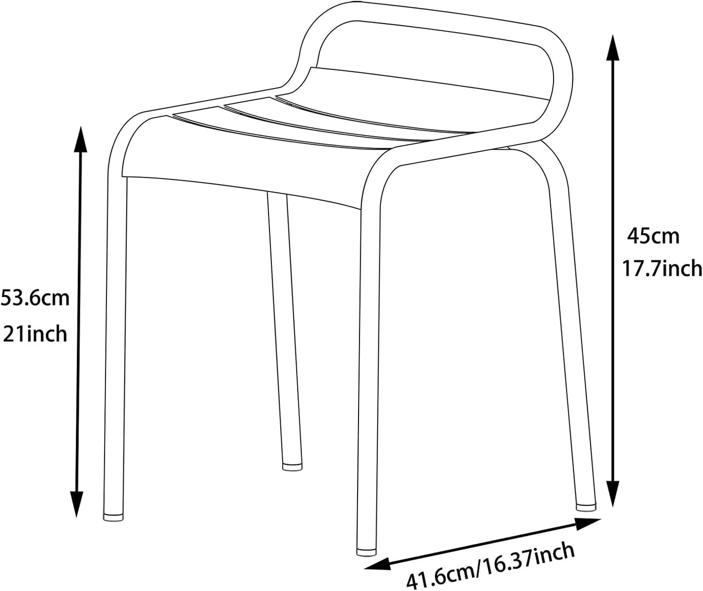 2 Sillas Comedor Metal Blanco Modernas Apilables