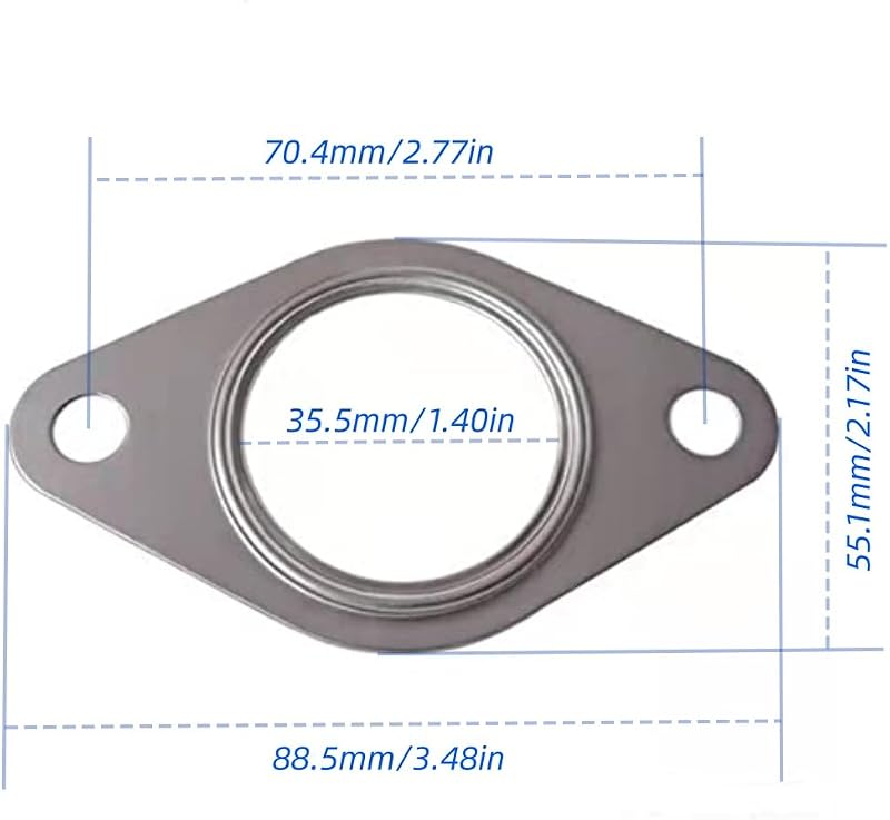 2 Juntas Turbocompresor Acero Inox para TIAL 1.378pulg