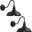 Luz cuello cisne exterior 10pulg estilo granja negra pack 2