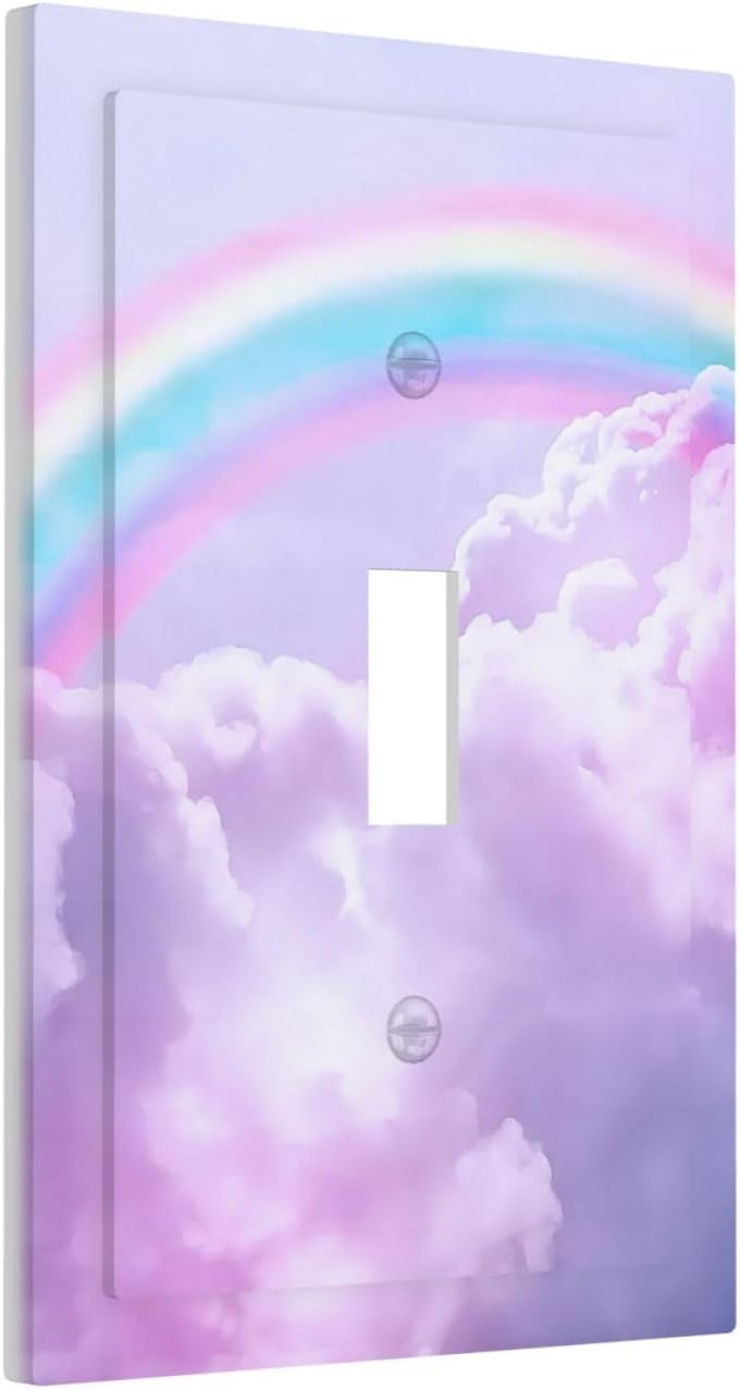 Panel de arte nube rosa interruptor de 1 gang decorativo