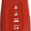 Funda llavero Toyota Corolla Cross Camry 4 botones silicona rojo