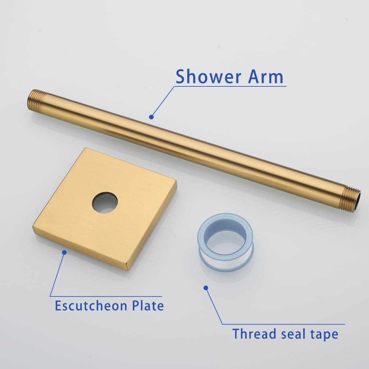 Cabezal ducha acero inox 12pulg bronce champán pared