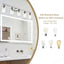 Lámpara baño 5 luces cromo vidrio cilíndrico transparente