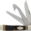 Navaja plegable acero inox 7.4" clip mango aserrado