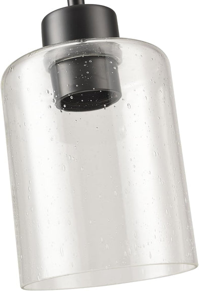 Lámpara colgante isla cocina pantalla vidrio burbujas