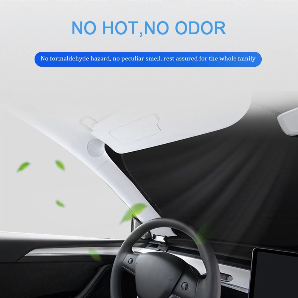 Parasol plegable para parabrisas Tesla Model 3/Y/S/X negro