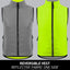 Chaleco ciclismo reversible hombre amarillo reflectante