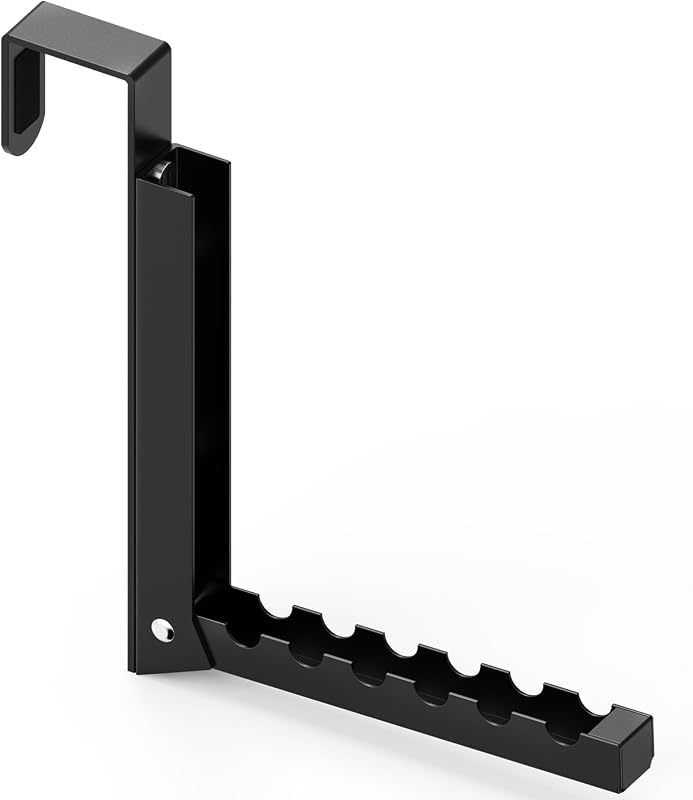 Gancho plegable negro para ropa 6 ranuras dormitorio baño