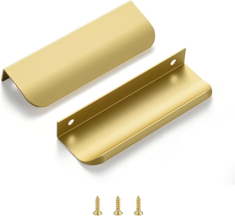 Tiradores dedo aluminio ocultos para armarios 10 Uds 4.72"