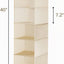 Organiz. colgante armario 5 estantes tela 4 bolsillos beige