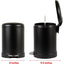 Cubo basura acero inox 1.2gal con tapa y pedal negro
