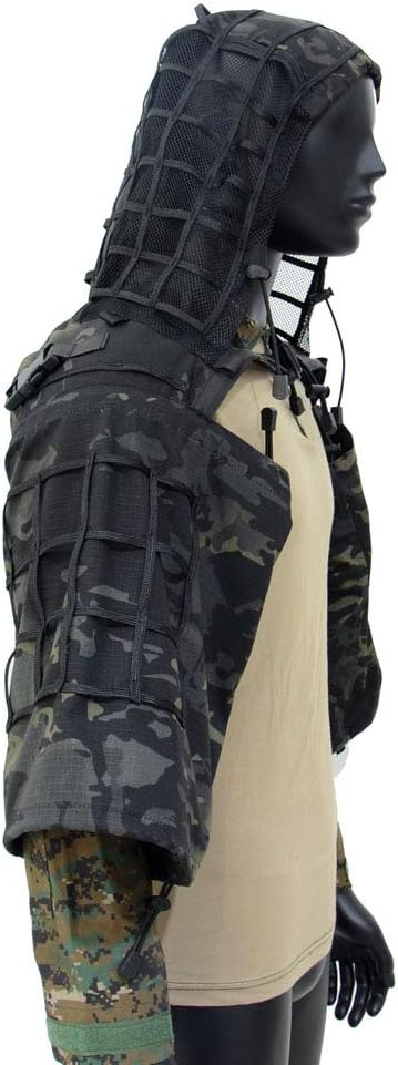 Traje Ghillie camuflaje táctico con capucha