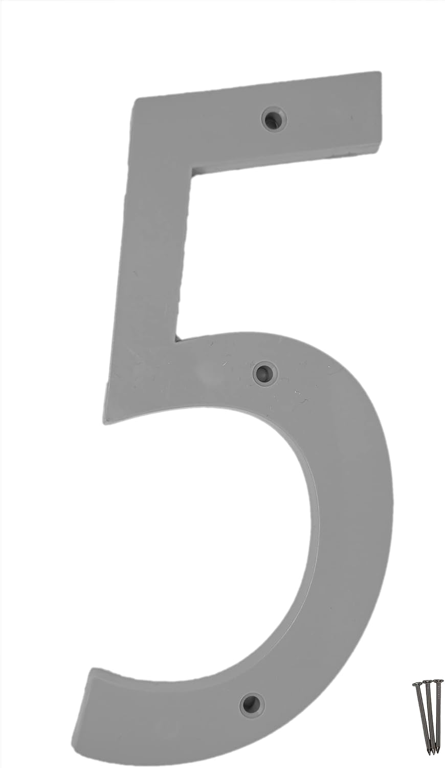 Números de casa plástico gris 6pulg resistentes UV 0-9 A-C