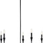 Candelabro 5 luces negro moderno 19x30"
