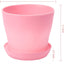 10 Macetas Plástico Mini Flores Decorativas Rosa
