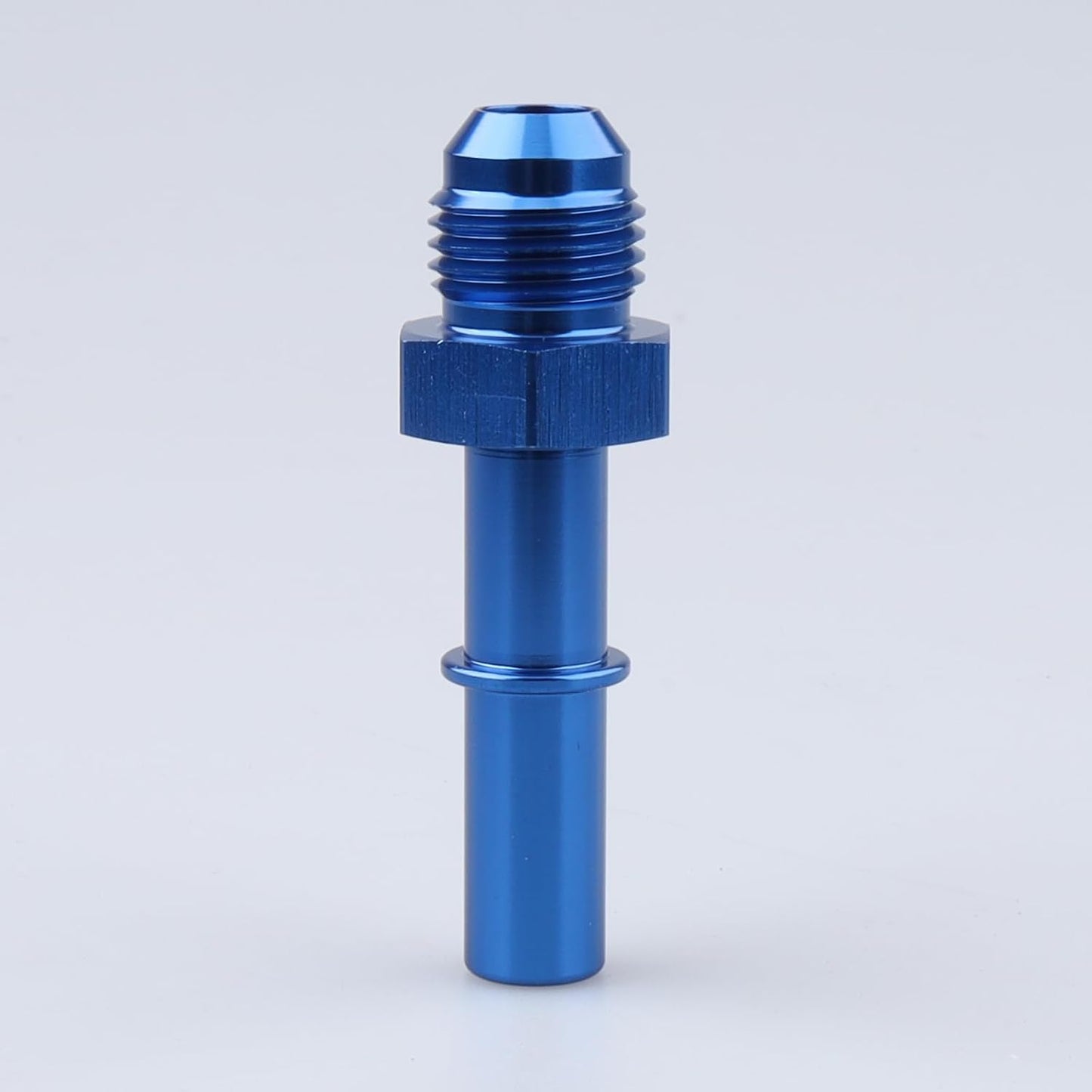 Adaptador an6 a 3/8 pulg para fuel rail azul