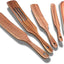 Juego 5 espátulas madera teca no tóxica resistente calor