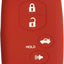 Funda llavero Toyota Camry Highlander 4 botones silicona rojo