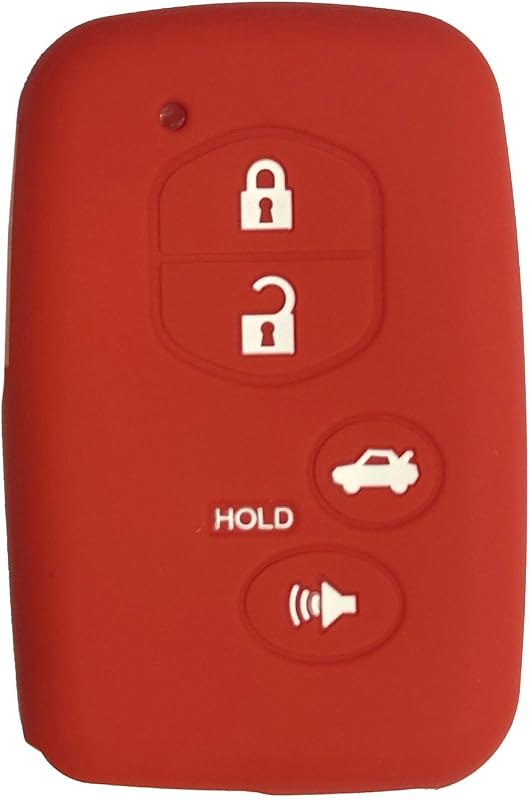 Funda llavero Toyota Camry Highlander 4 botones silicona rojo