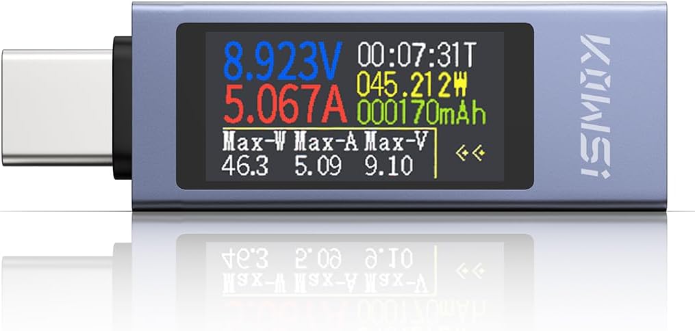 Medidor USB C 4-30V 0-12A PD Tester digital