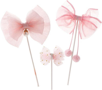 3 Pzas Decoración Tarta Encaje Rosa para Baby Shower Boda
