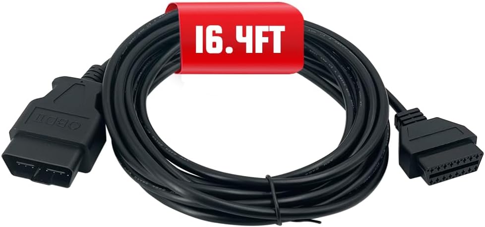 Cable extensión OBD2 macho hembra 16.4pies diagnóstico