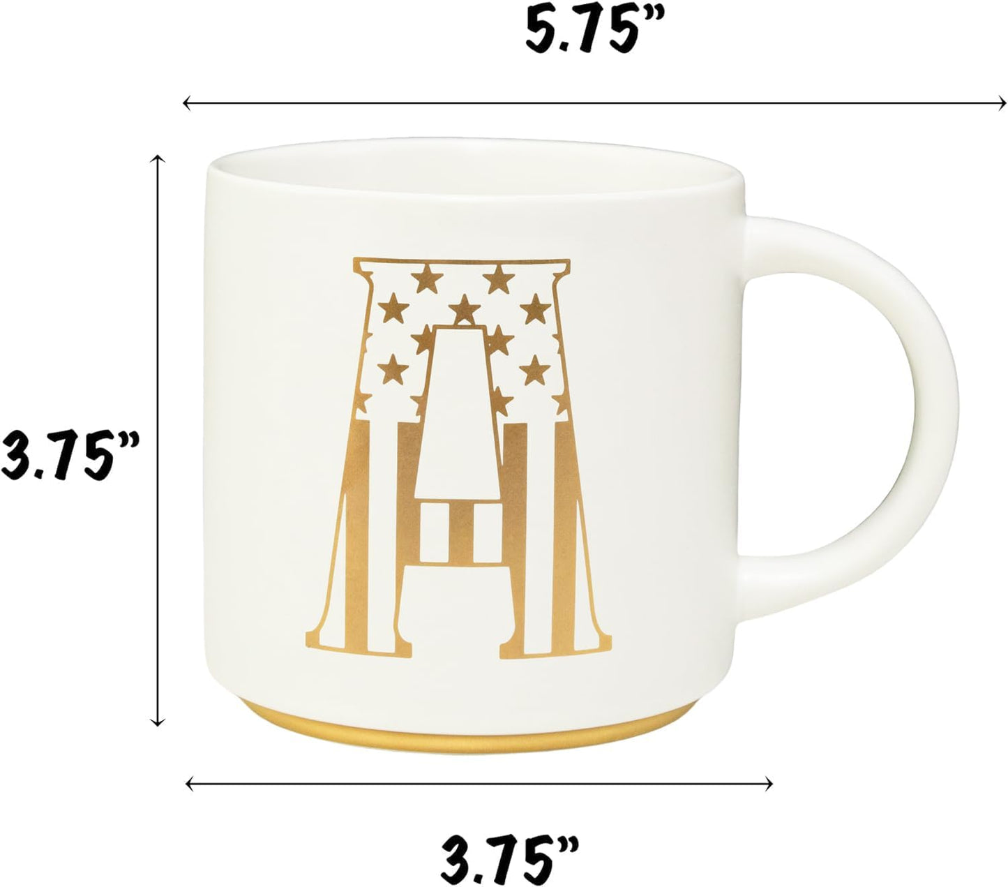 Taza cerámica monograma diseño 4 de julio 15oz