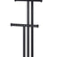 Organiz. joyas soporte metal base madera grande negro gris