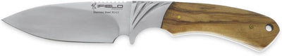 Cuchillo caza deportiva 4.2" con funda cuero camping pesca