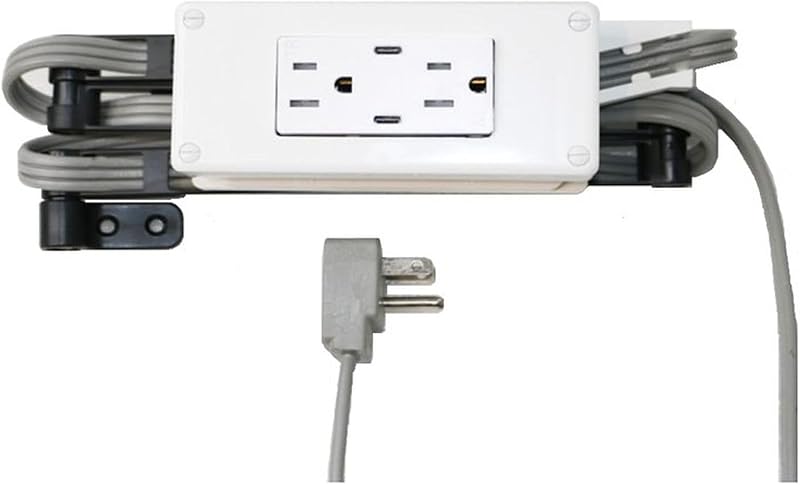 Estación acoplamiento 15A USB-C con brazo retráctil blanco