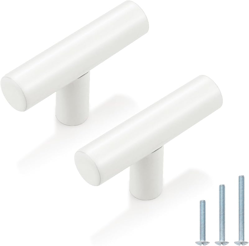 10 Pomos Blancos para Gabinetes 2pulg Manijas Cocina