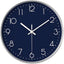Reloj pared 12pulg cuarzo silencioso para hogar oficina azul marino