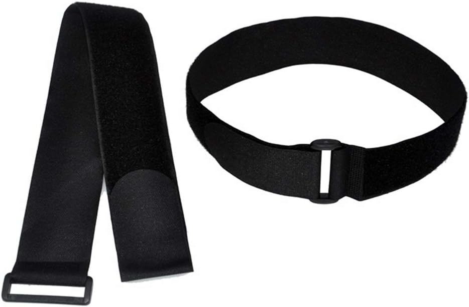 Correas cable gancho bucle 10 pzas negras hebillas ajustables
