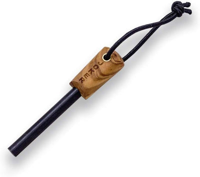 Arrancador fuego madera olivo para pesca caza camping