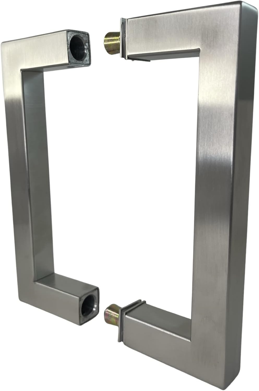 Manija puerta ducha níquel acero inox 6pulg kit instalación