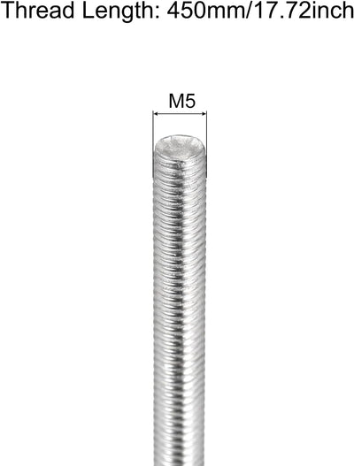Varilla roscada M5x450mm acero inox 304 pack 3