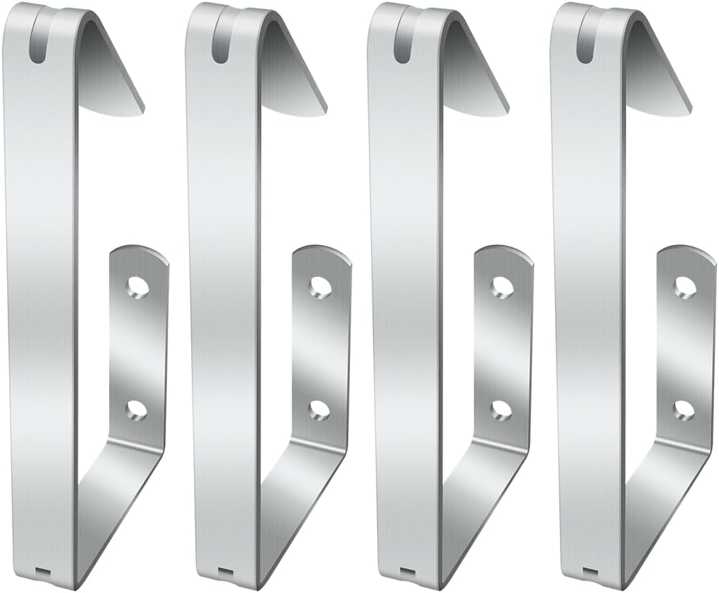4 Clips Acero Inox para Cortinas Caravana Soportes Laterales