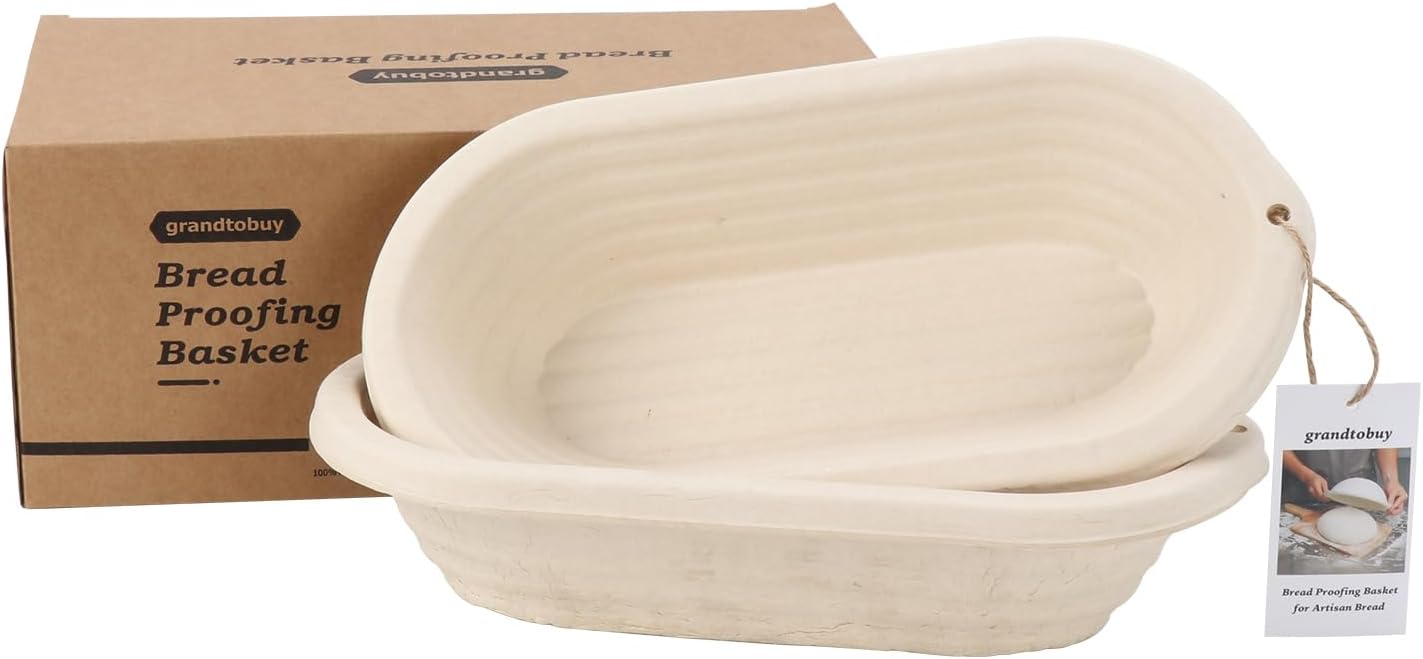 2 Canastas Banneton 12pulg para Pan Masa Madre Forro Lino