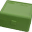 Caja mediana municiones rifle 100 cartuchos verde 3.05pulg