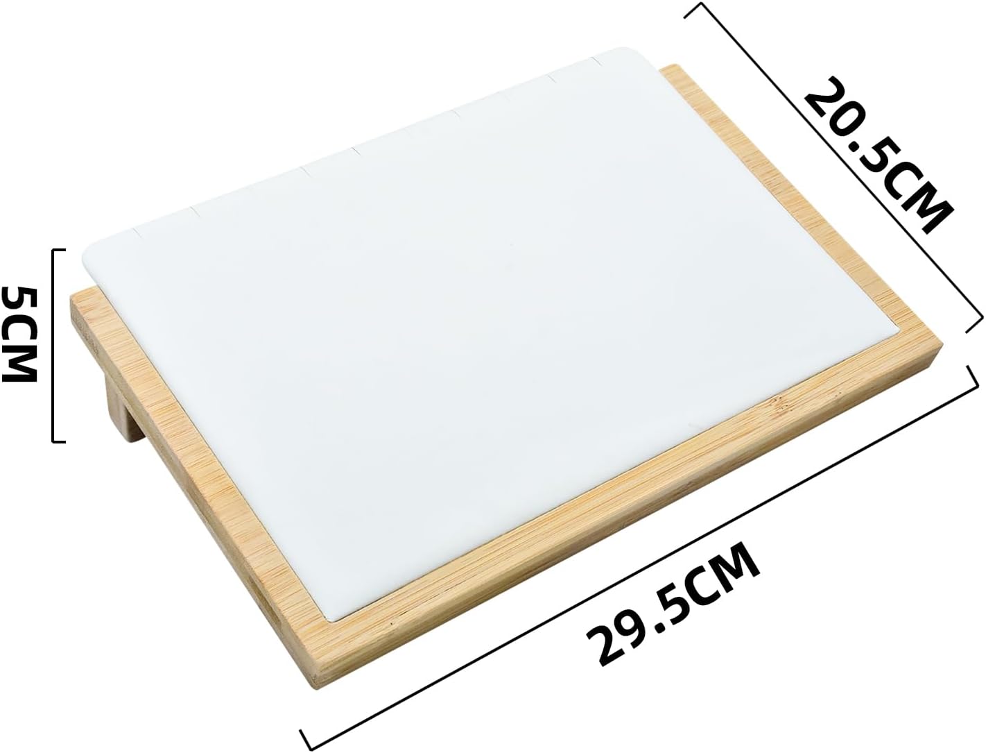 Soporte bambú para aretes y collares mesa organiz. joyas