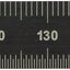 Regla acero inox 11.811pulg cromado negro graduación métrica