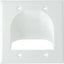 Placa pared paso cable dual 2 bandas bajo voltaje blanco set 5