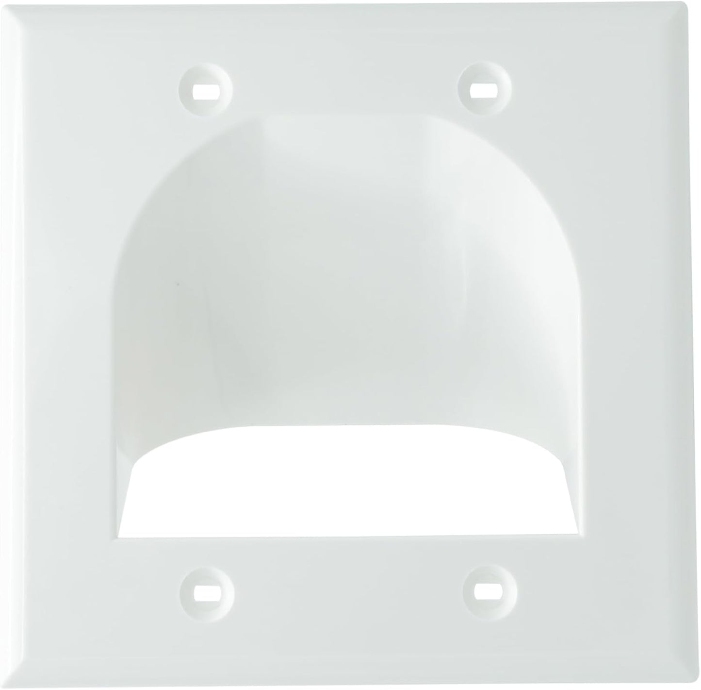 Placa pared paso cable dual 2 bandas bajo voltaje blanco set 5