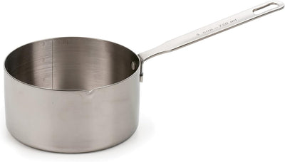 Sartén medidora acero inox 3 tazas para hornear y cocinar