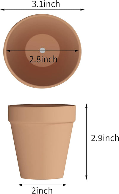 Macetas terracota 3pulg drenaje set 22 para suculentas