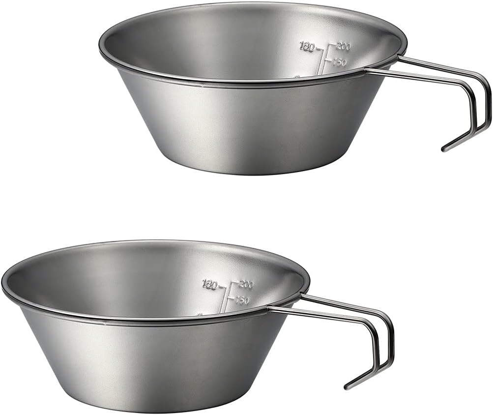 Set 2 Tazas Acero Inox Alimenticio Camping Sierra