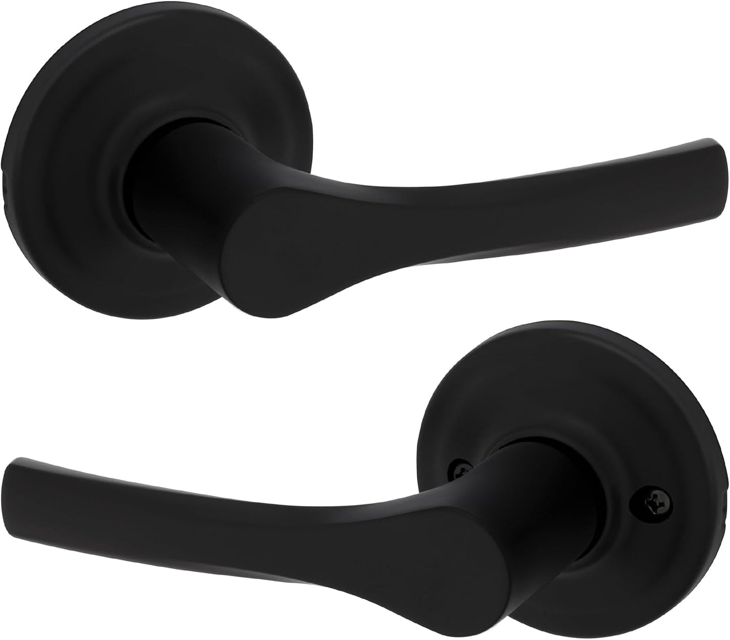 Manija puerta interior reversible negro mate 10pzas