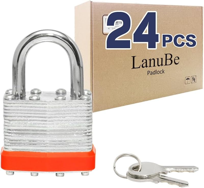 Candado laminado con llave 1.575" pack 24