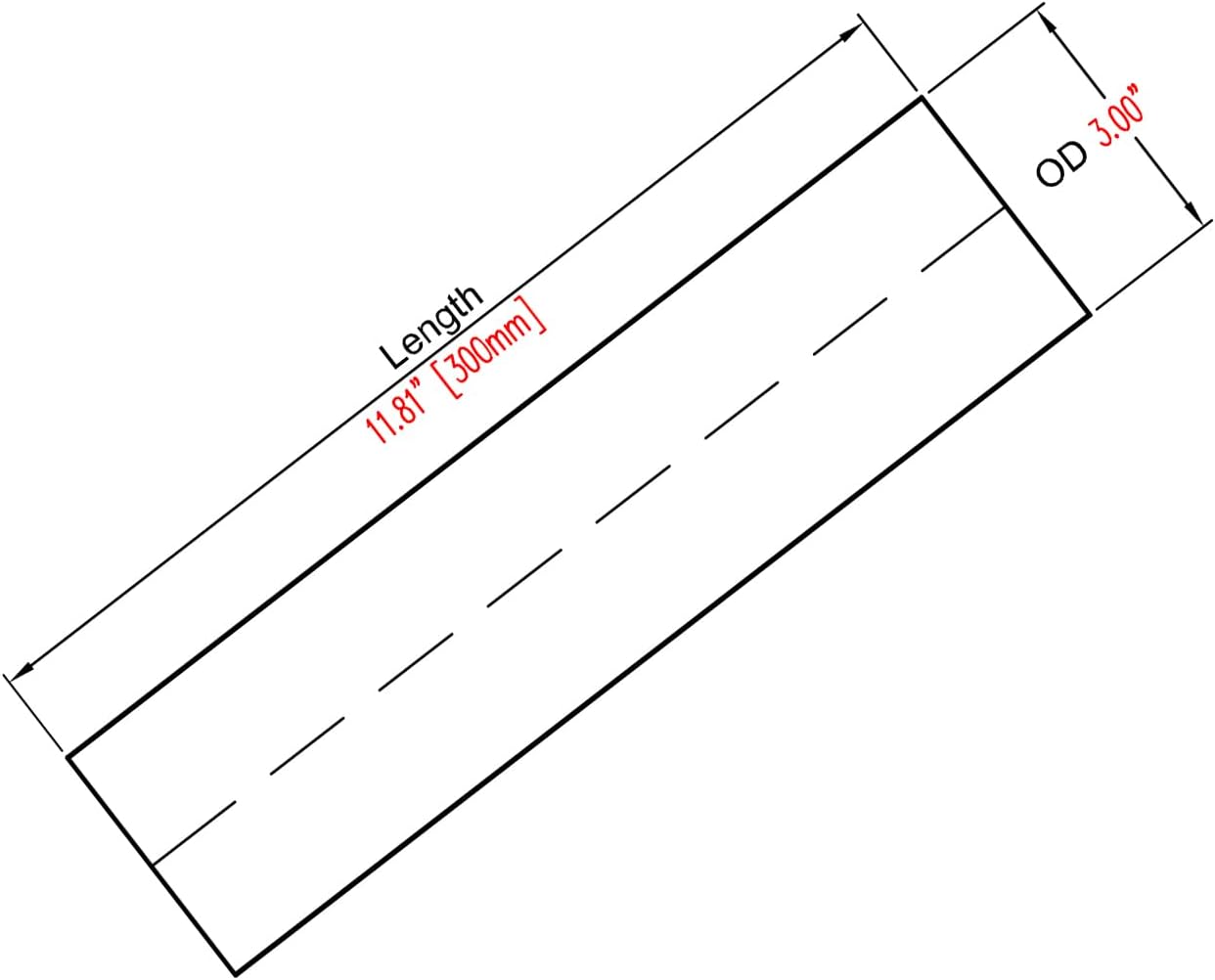 Tubo intercooler aluminio 3" 11.8" cepillado